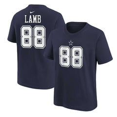 CeeDee Lamb Dallas Cowboys Preschool Player Name & Number T-Shirt - Navy - Nike