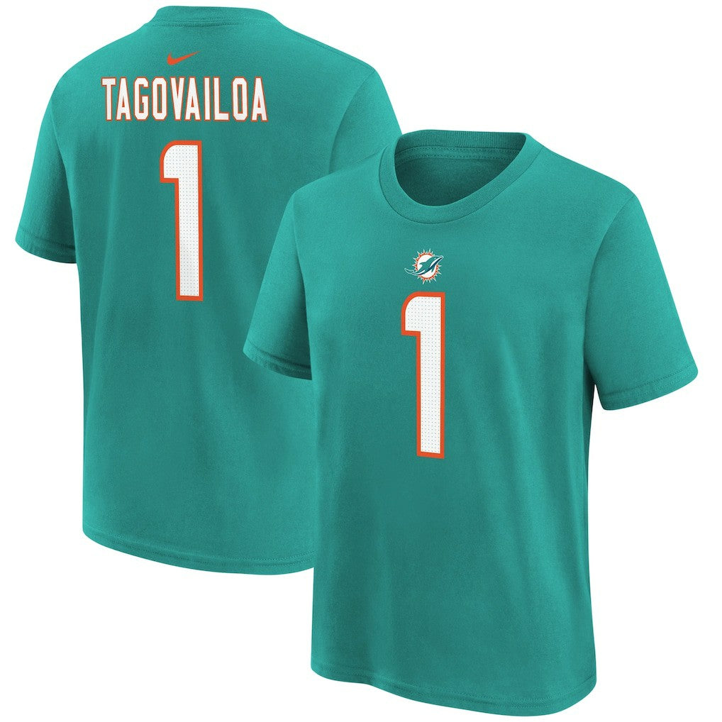 Tua Tagovailoa Miami Dolphins Preschool Player Name & Number T-Shirt - Aqua - Nike