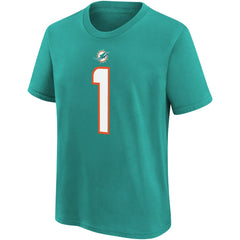 Tua Tagovailoa Miami Dolphins Youth Player Name & Number T-Shirt - Aqua - Nike