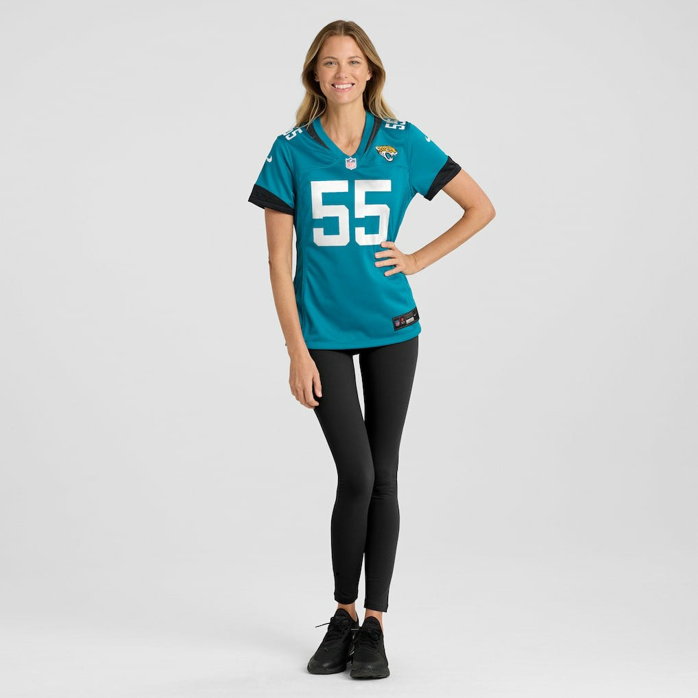 Dequan Jackson Jacksonville Jaguars Women's Game Jersey - Teal - Nike