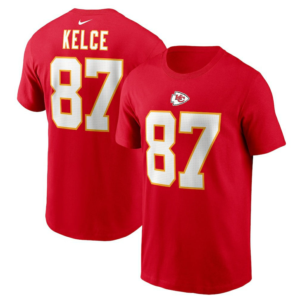 Travis Kelce Kansas City Chiefs Player Name & Number T-Shirt - Red - Nike