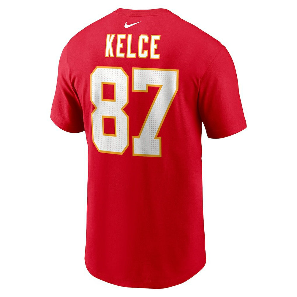 Travis Kelce Kansas City Chiefs Player Name & Number T-Shirt - Red - Nike