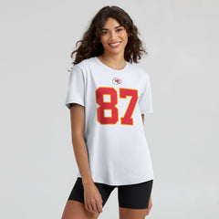 Travis Kelce Kansas City Chiefs Women's Player Name & Number T-Shirt - White - Nike