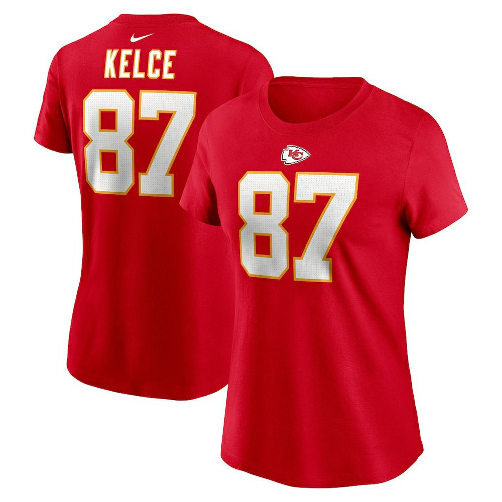 Travis Kelce Kansas City Chiefs Women's Player Name & Number T-Shirt - Red - Nike