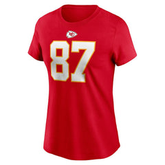Travis Kelce Kansas City Chiefs Women's Player Name & Number T-Shirt - Red - Nike