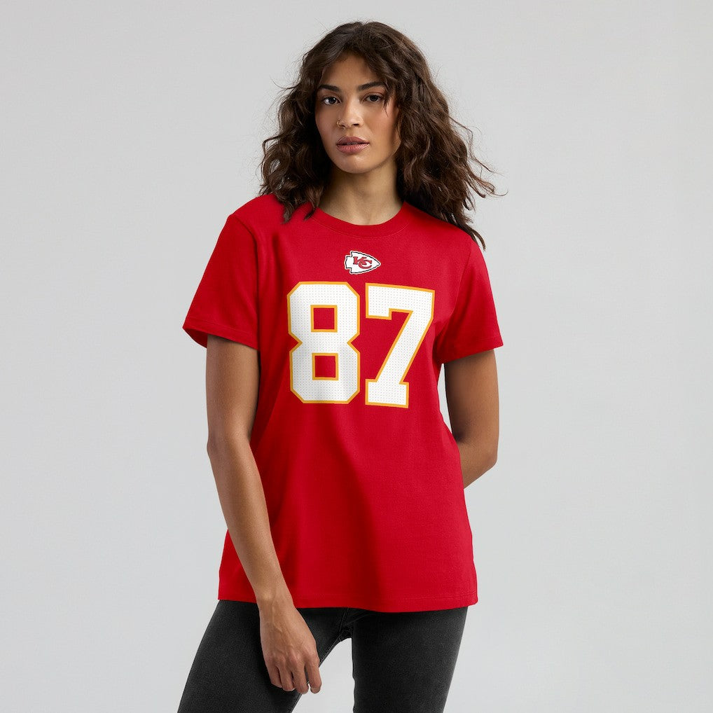 Travis Kelce Kansas City Chiefs Women's Player Name & Number T-Shirt - Red - Nike