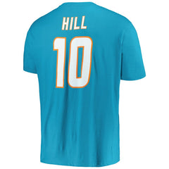 Tyreek Hill Miami Dolphins Big & Tall Player Name & Number T-Shirt - Aqua - Fanatics
