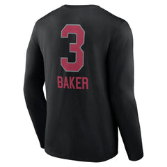 Budda Baker Arizona Cardinals Team Wordmark Player Name & Number Long Sleeve T-Shirt - Black - NFL