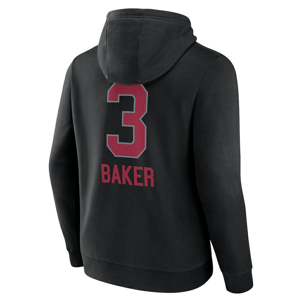 Budda Baker Arizona Cardinals Team Wordmark Player Name & Number Pullover Hoodie - Black - NFL