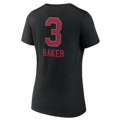 Budda Baker Arizona Cardinals Women's Team Wordmark Player Name & Number V-Neck T-Shirt - Black - NFL