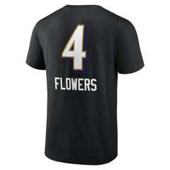 Zay Flowers Baltimore Ravens Team Wordmark Player Name & Number T-Shirt - Black - NFL