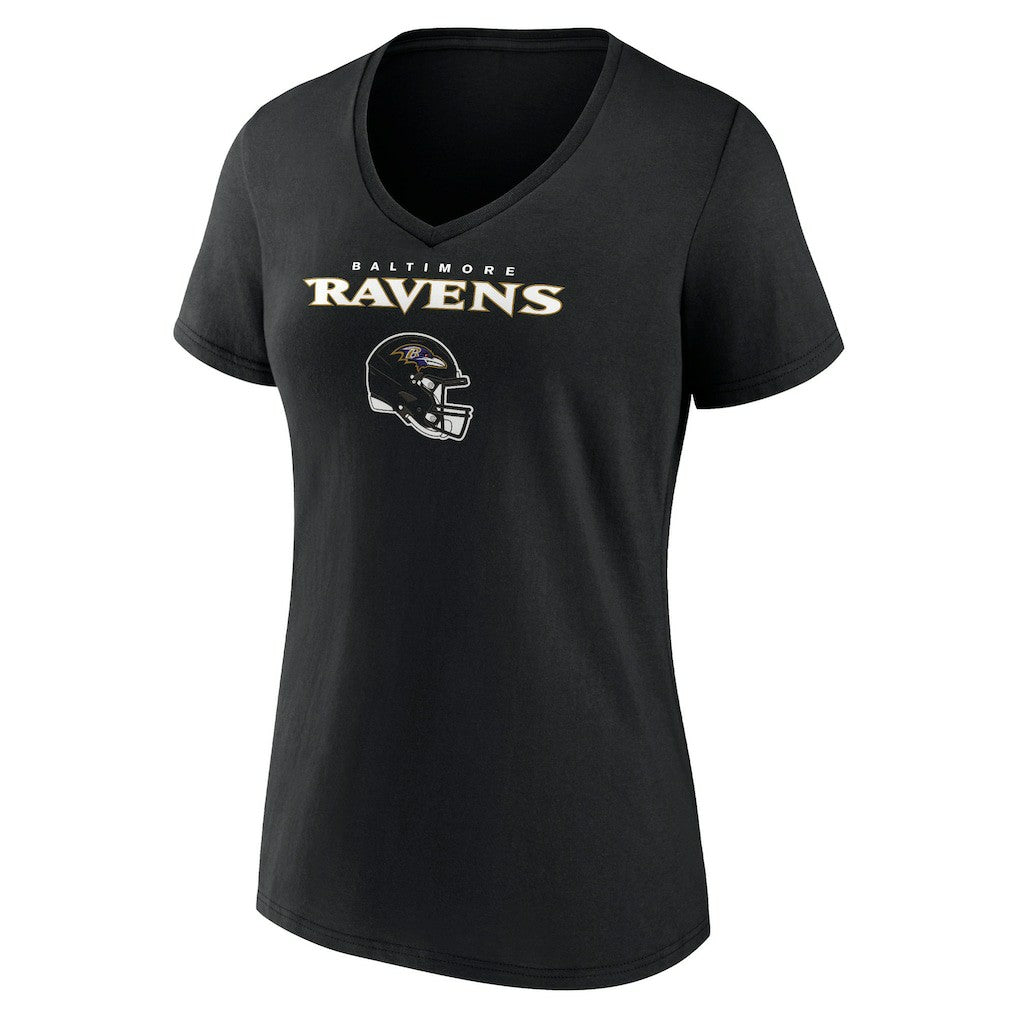 Zay Flowers Baltimore Ravens Women's Team Wordmark Player Name & Number V-Neck T-Shirt - Black - NFL