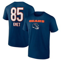 Cole Kmet Chicago Bears Team Wordmark Player Name & Number T-Shirt - Navy - NFL