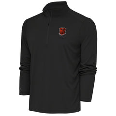 Cleveland Browns Antigua Tribute Quarter-Zip Pullover Top - Charcoal - NFL
