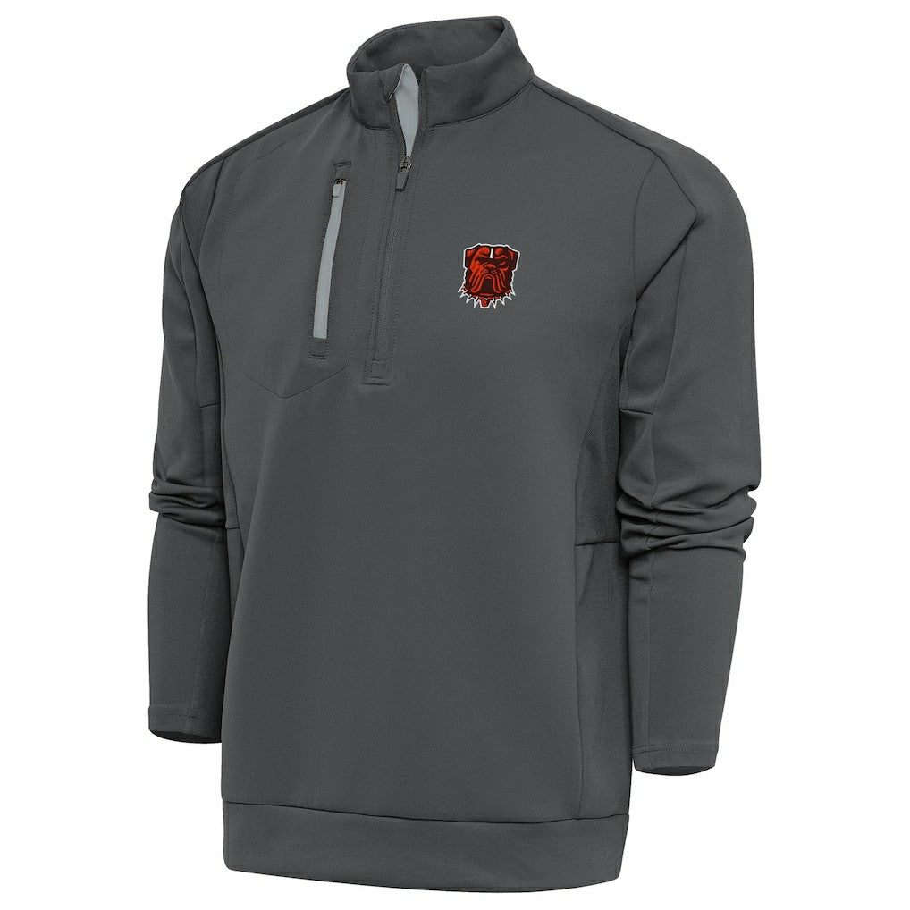 Cleveland Browns Antigua Generation Quarter-Zip Pullover Top - Pewter - NFL