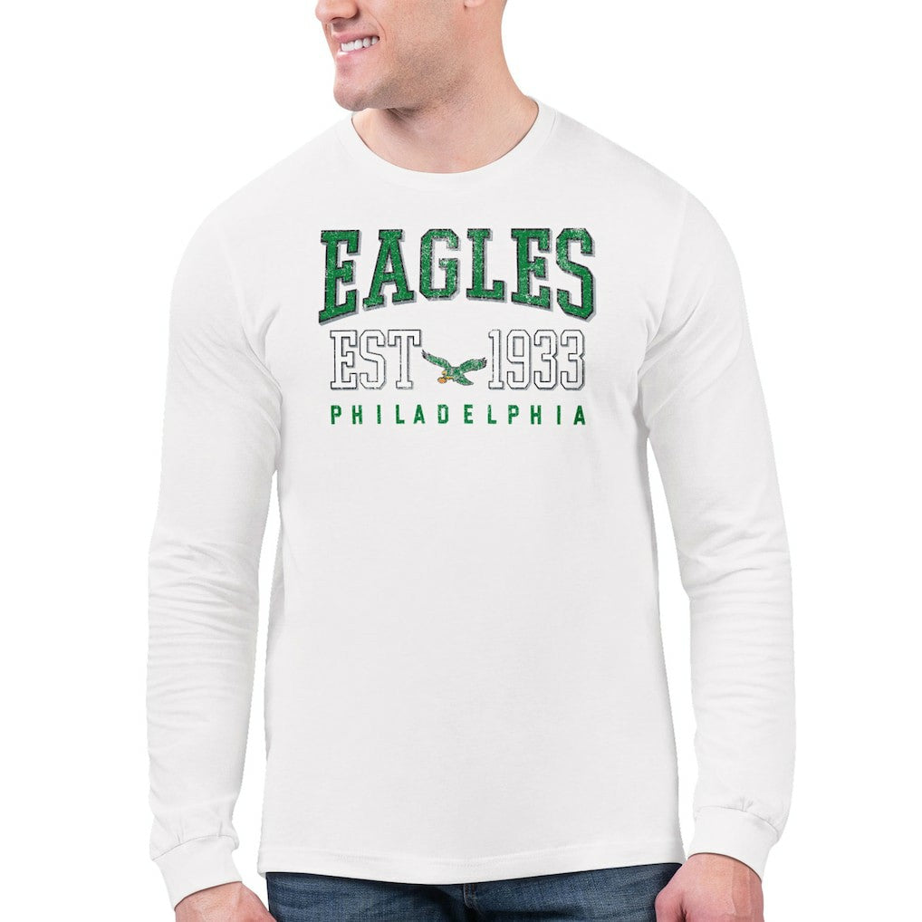Philadelphia Eagles Starter Retro Long Sleeve T-Shirt - White - NFL