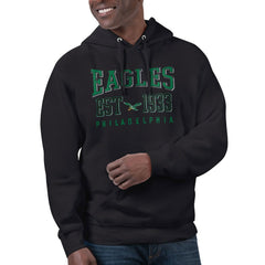 Philadelphia Eagles Starter Unisex Retro Pullover Hoodie - Black - NFL