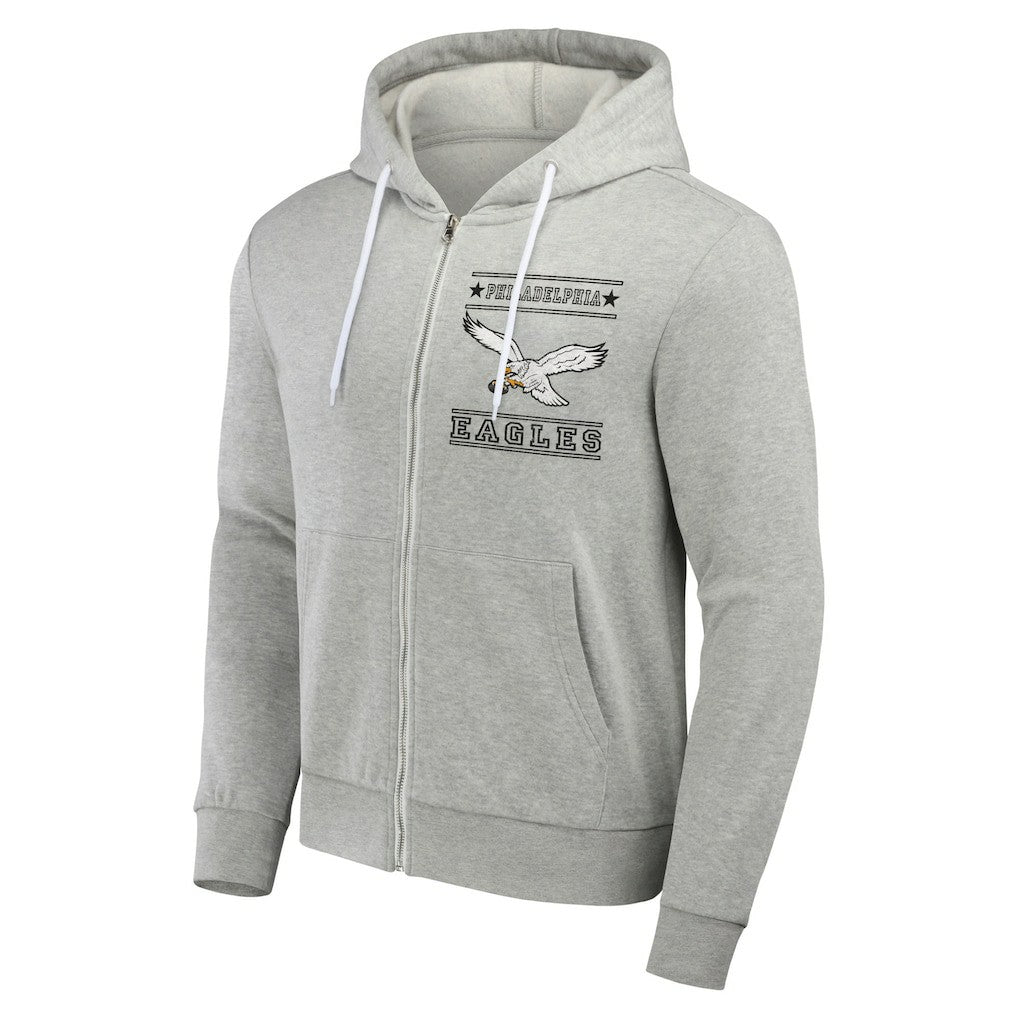 Philadelphia Eagles NFL x Darius Rucker Collection Full-Zip Hoodie - Gray - Fanatics