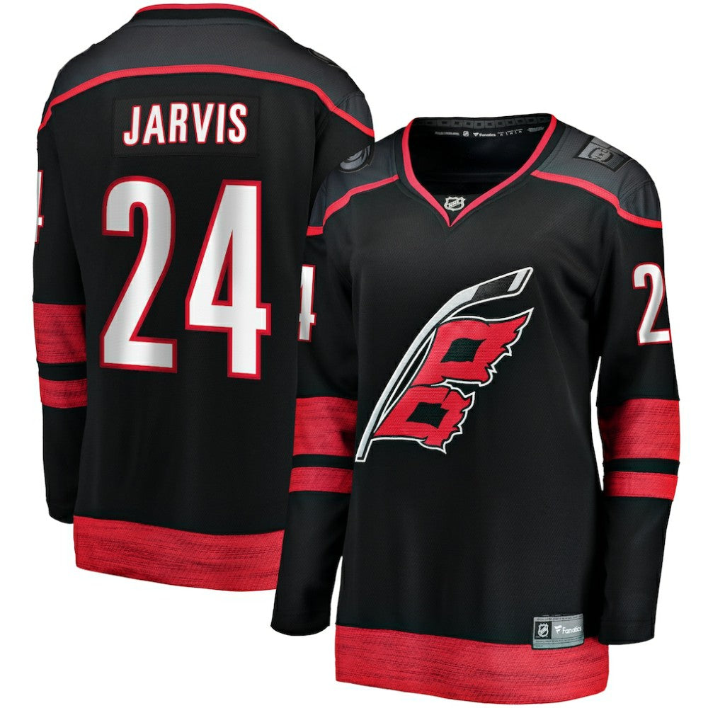 Seth Jarvis Carolina Hurricanes Fanatics Women's Home Breakaway Player Jersey - Black | Fanatics sale