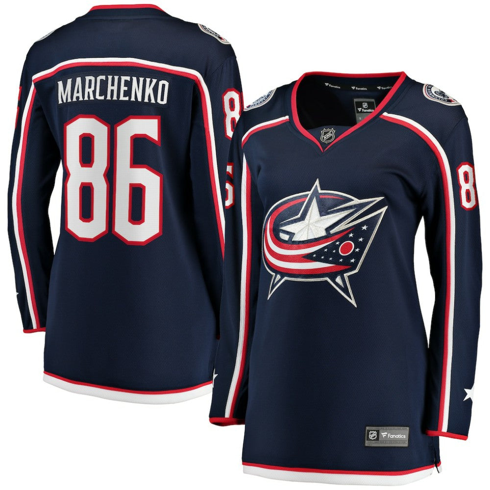 Kirill Marchenko Columbus Blue Jackets Fanatics Women's Home Breakaway Player Jersey - Navy | Fanatics sale