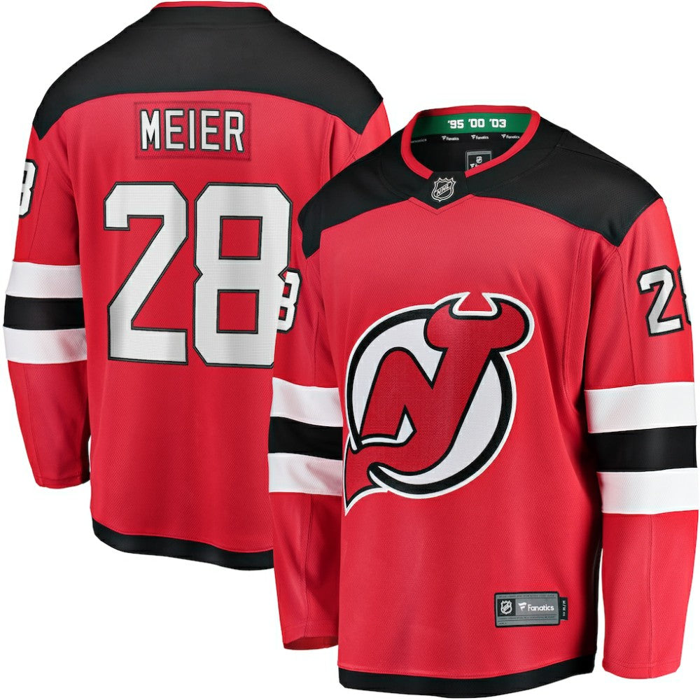 Timo Meier New Jersey Devils Fanatics Home Breakaway Jersey - Red | Fanatics Clearance