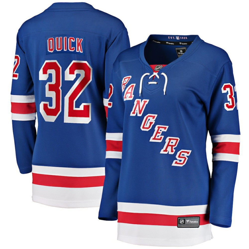 Jonathan Quick New York Rangers Fanatics Women's Home Breakaway Player Jersey - Blue | Fanatics Lifestyle