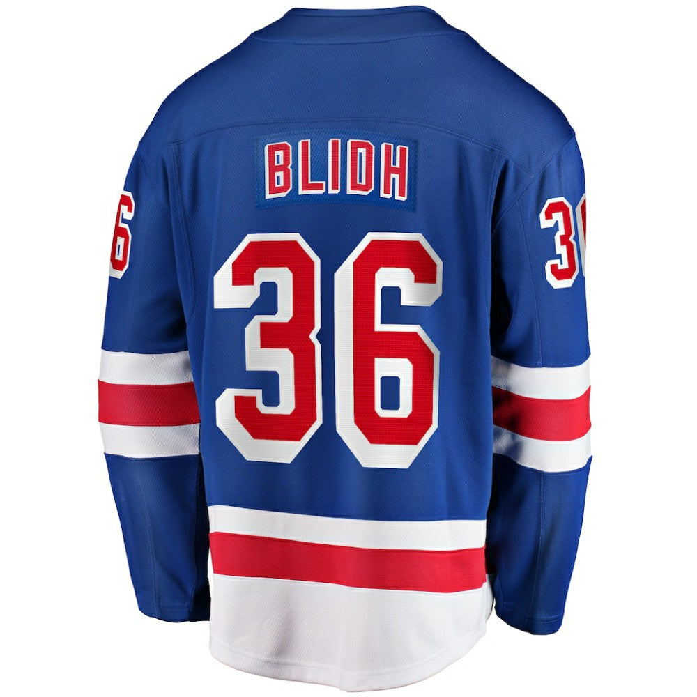 Anton Blidh New York Rangers Fanatics Home Breakaway Jersey - Blue | Fanatics Lifestyle