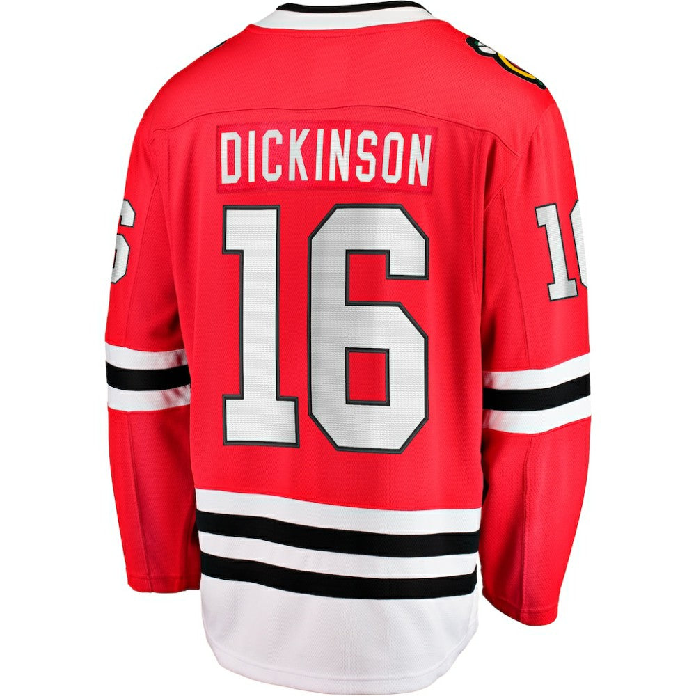 Jason Dickinson Chicago Blackhawks Fanatics Home Breakaway Jersey - Red | Fanatics Lifestyle