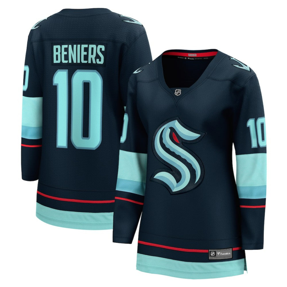 Matty Beniers Seattle Kraken Fanatics Women's Home Breakaway Player Jersey - Deep Sea Blue | Fanatics Clearance