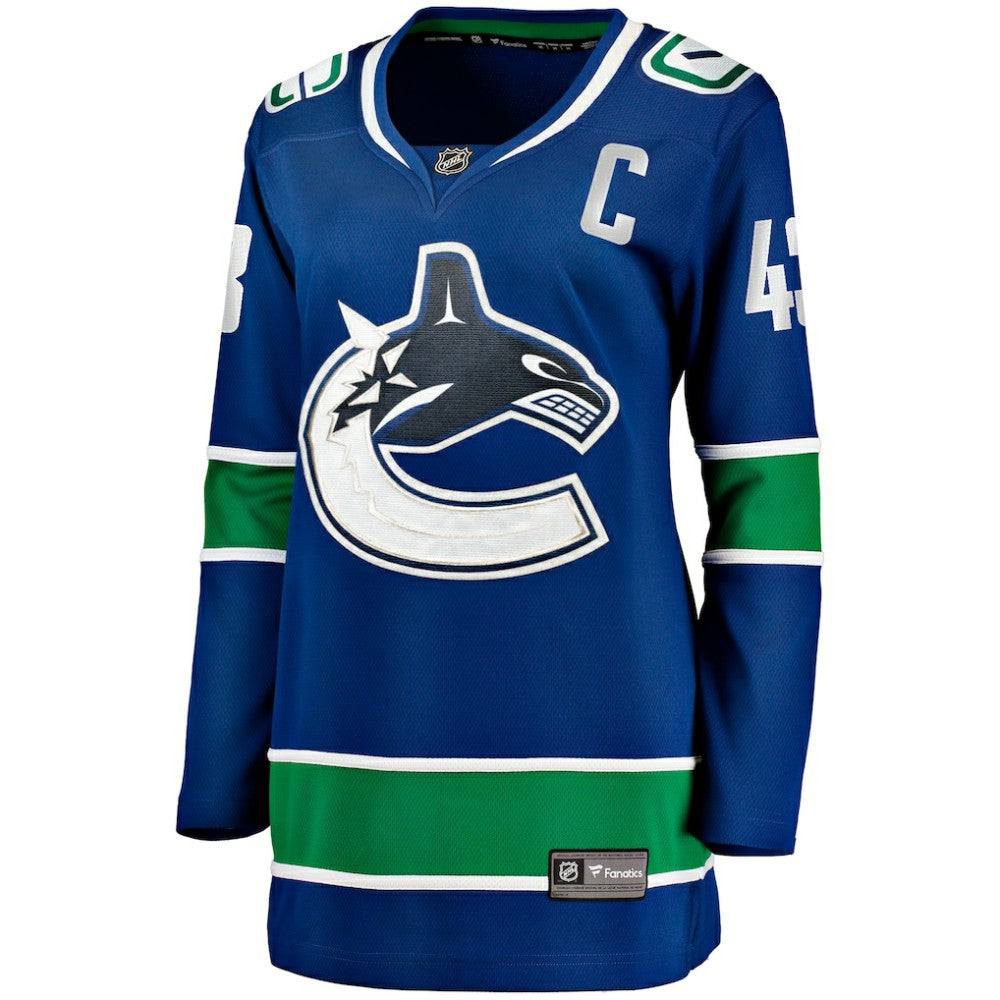 Quinn Hughes Vancouver Canucks Fanatics Women's Home Breakaway Player Jersey - Blue | Fanatics on sale