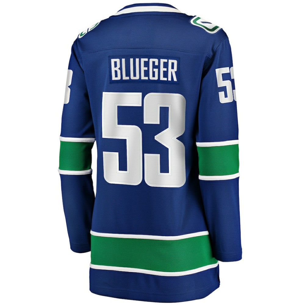 Teddy Blueger Vancouver Canucks Fanatics Women's Home Breakaway Player Jersey - Blue | Fanatics near me
