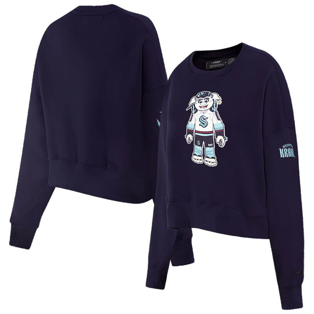 Seattle Kraken Pro Standard Women's Mascot Crewneck Pullover Sweatshirt - Deep Sea Blue | NHL sale
