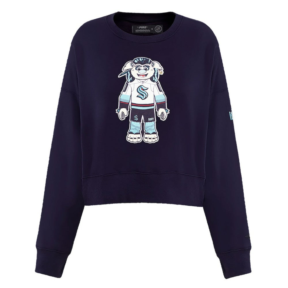 Seattle Kraken Pro Standard Women's Mascot Crewneck Pullover Sweatshirt - Deep Sea Blue | NHL sale