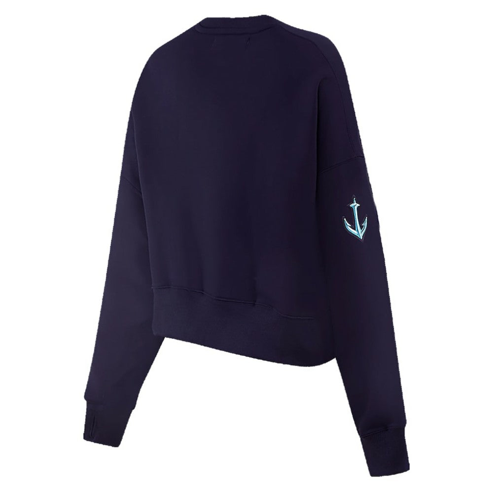 Seattle Kraken Pro Standard Women's Mascot Crewneck Pullover Sweatshirt - Deep Sea Blue | NHL sale
