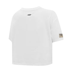 Vegas Golden Knights Pro Standard Women's Boxy Script Tail Cropped T-Shirt - White | NHL Clearance