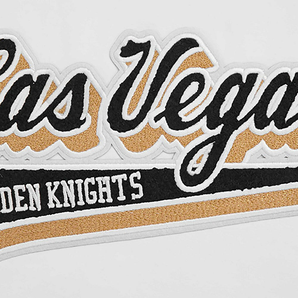 Vegas Golden Knights Pro Standard Women's Boxy Script Tail Cropped T-Shirt - White | NHL Clearance