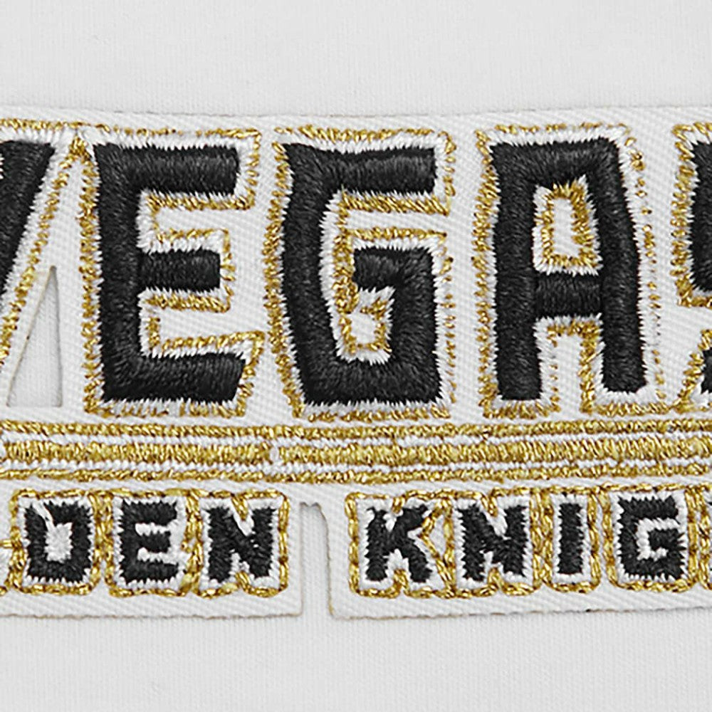 Vegas Golden Knights Pro Standard Women's Boxy Script Tail Cropped T-Shirt - White | NHL Clearance