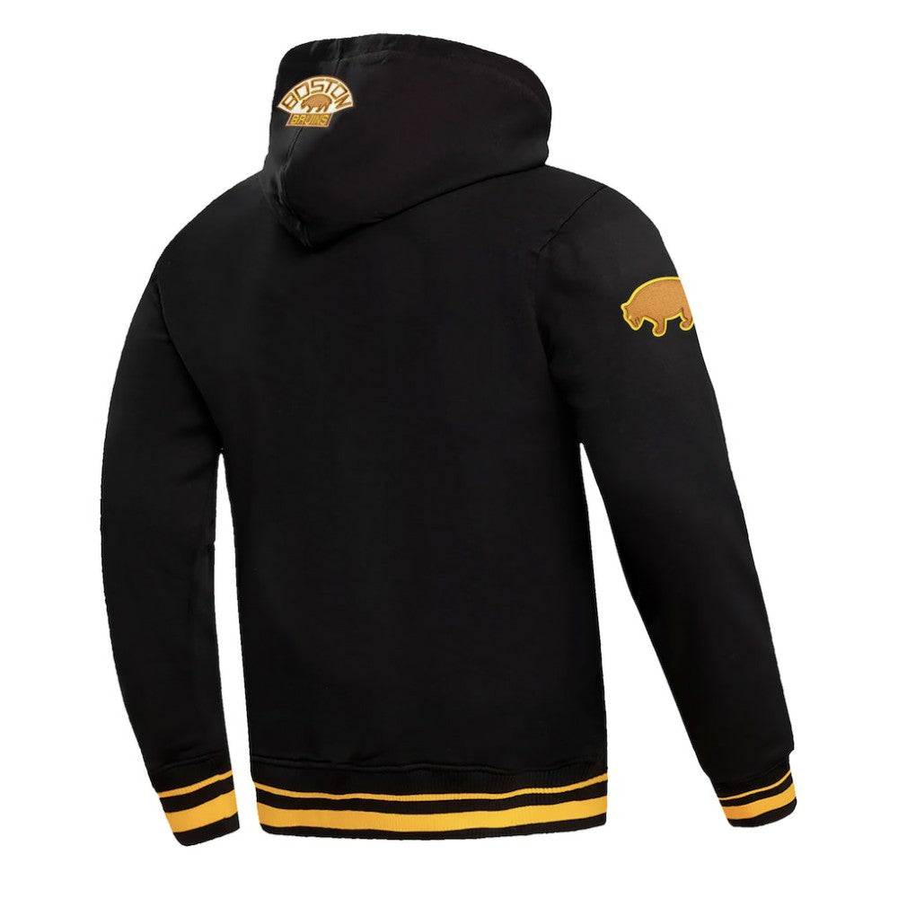 Boston Bruins Pro Standard Retro Classic Fleece Pullover Hoodie - Black | NHL Clearance