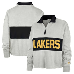 47 brand Los Angeles Lakers '47 Women's Breakthrough Remi Quarter-Zip Jacket Heather Gray
