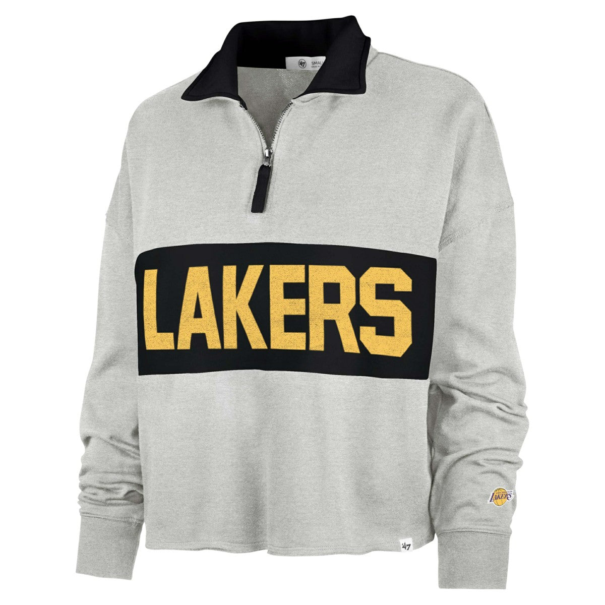 47 brand Los Angeles Lakers '47 Women's Breakthrough Remi Quarter-Zip Jacket Heather Gray