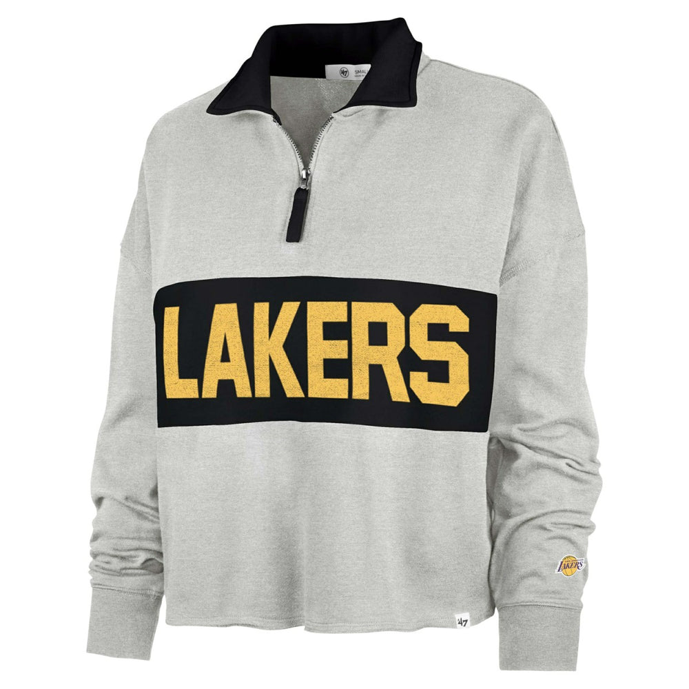 47 brand Los Angeles Lakers '47 Women's Breakthrough Remi Quarter-Zip Jacket Heather Gray
