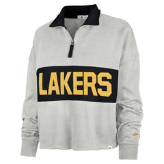 47 brand Los Angeles Lakers '47 Women's Breakthrough Remi Quarter-Zip Jacket Heather Gray