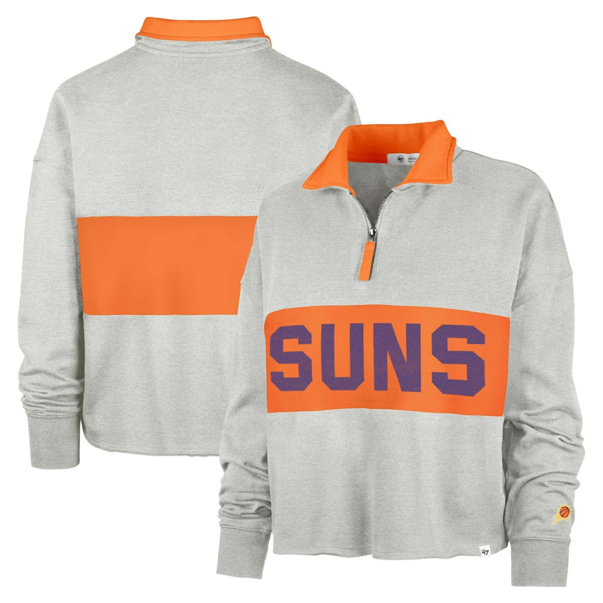 47 brand Phoenix Suns '47 Women's Breakthrough Remi Quarter-Zip Jacket Heather Gray