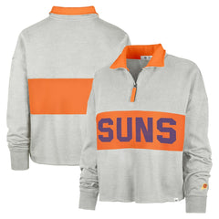 47 brand Phoenix Suns '47 Women's Breakthrough Remi Quarter-Zip Jacket Heather Gray