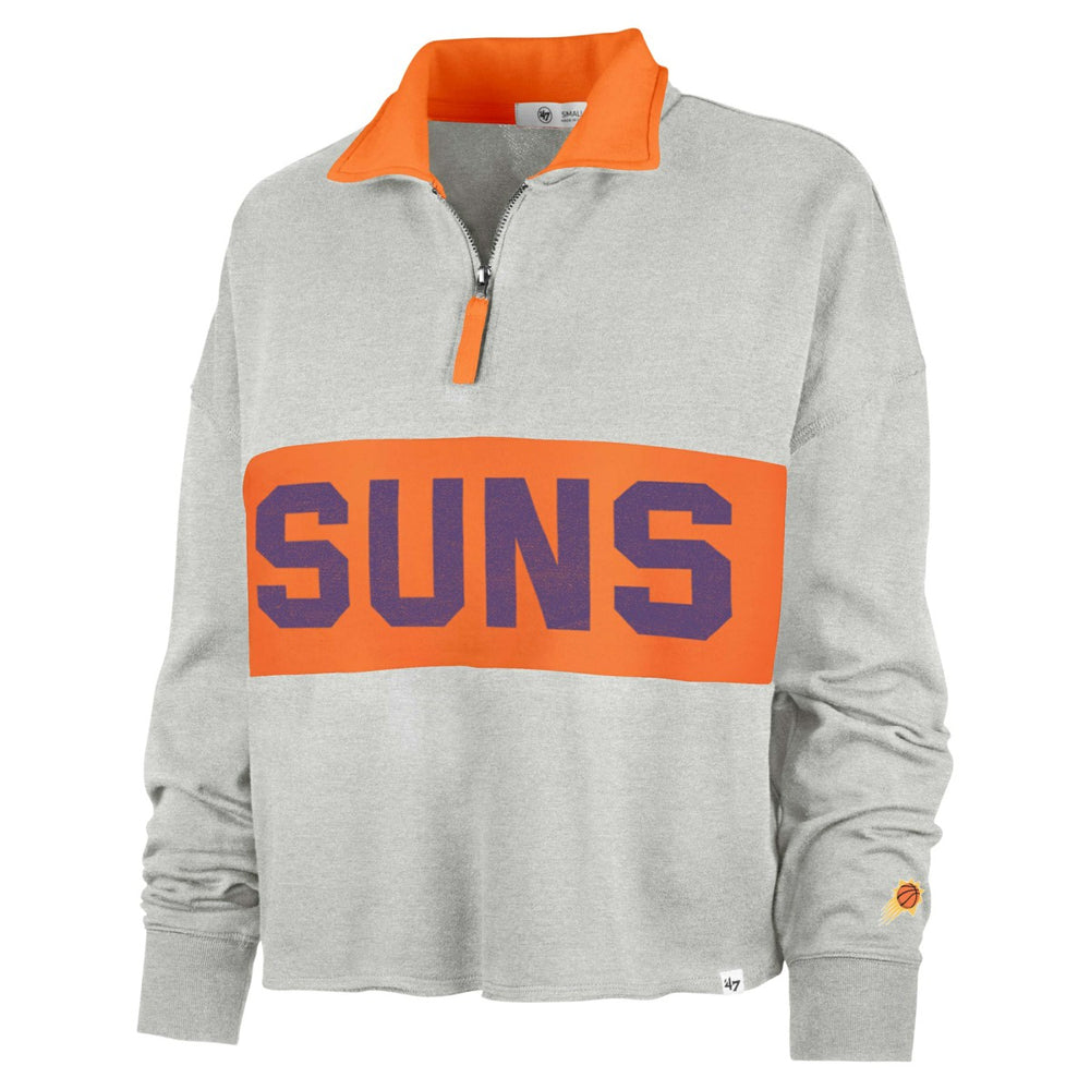 47 brand Phoenix Suns '47 Women's Breakthrough Remi Quarter-Zip Jacket Heather Gray