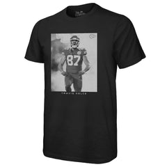 Travis Kelce Kansas City Chiefs Majestic Threads Player Graphic Oversized T-Shirt - Black - NFL