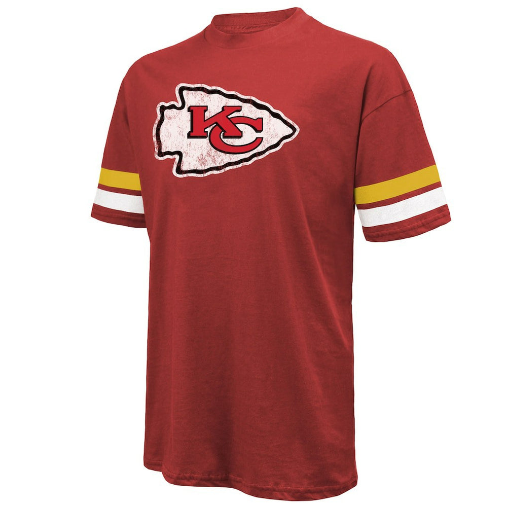 Travis Kelce Kansas City Chiefs Majestic Threads Name & Number Oversized Fit T-Shirt - Red - NFL