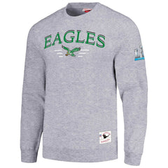 Philadelphia Eagles Rings 2.0 Pullover Sweatshirt - Gray - Mitchell & Ness