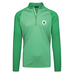 Boston Celtics Levelwear Charter Insignia Core Quarter-Zip Pullover Top Kelly Green
