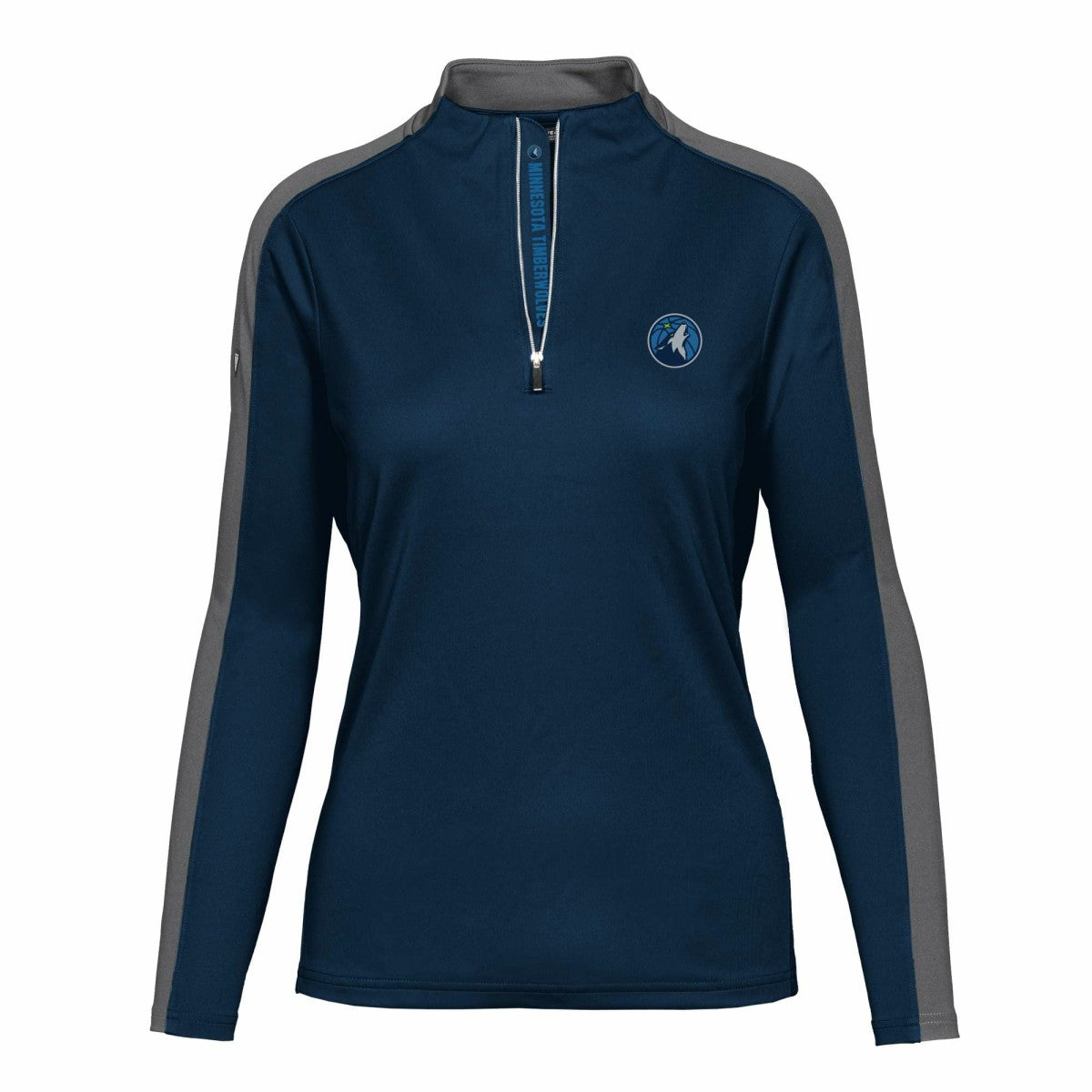 Minnesota Timberwolves Levelwear Women's Remi Insignia Core Quarter-Zip Pullover Top Navy